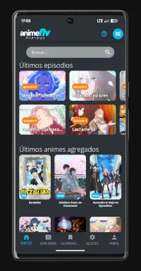 Interfaz animeFLV APK